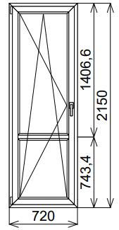 балконная дверь с поворотно-откидным механизмом